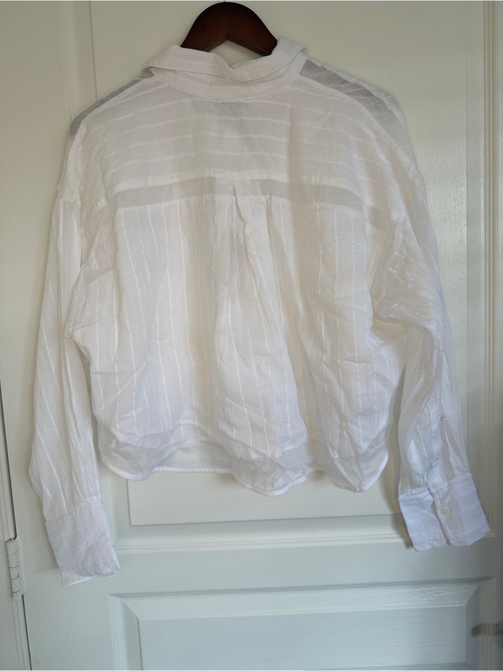 NWT rag & bone White Marin Long-Sleeve Combo Shirt-S- MSRP $278 - Picture 5 of 16